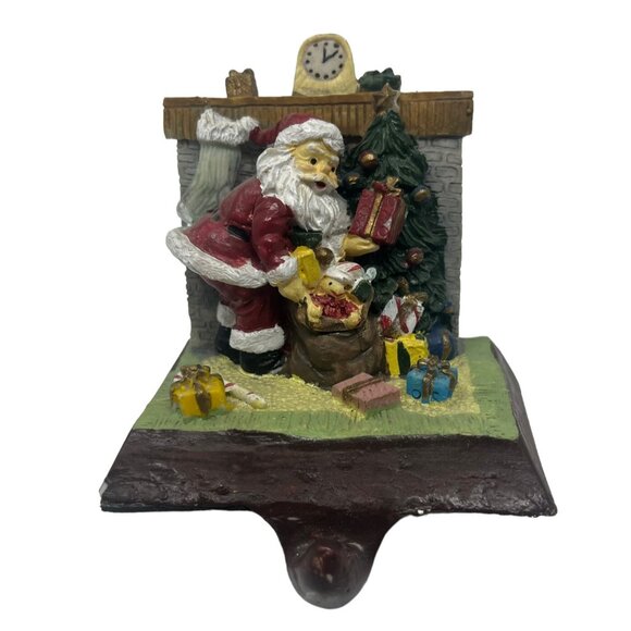 Unbranded Other - Santa Claus Presents Fireplace Vintage Cast Iron Base Holder Hanger Christmas